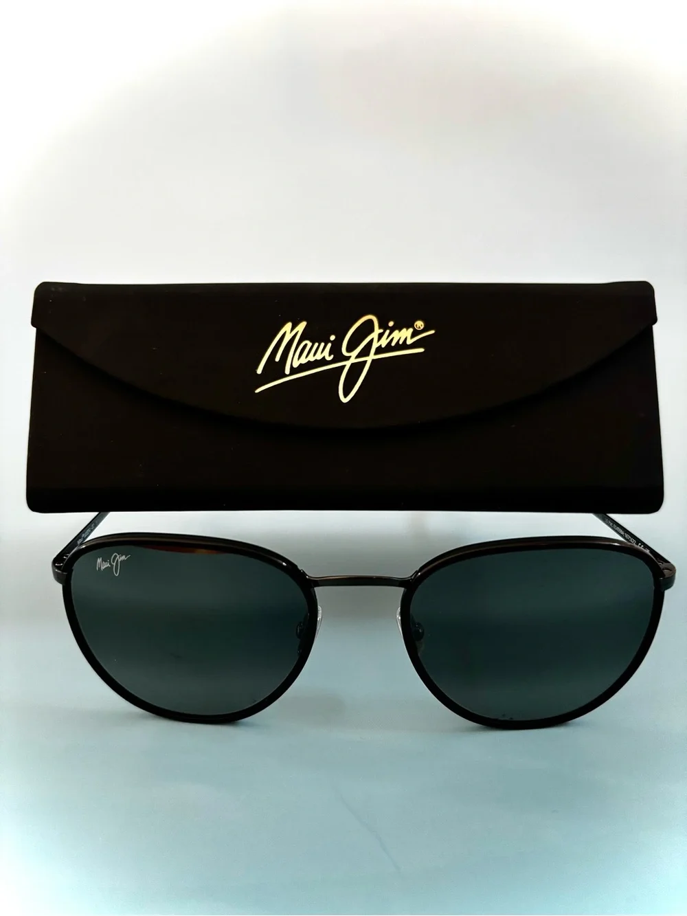 Maui Jim Black Frame Polarized Gray Lenses Men’s Sunglasses-Model: MJ854-02